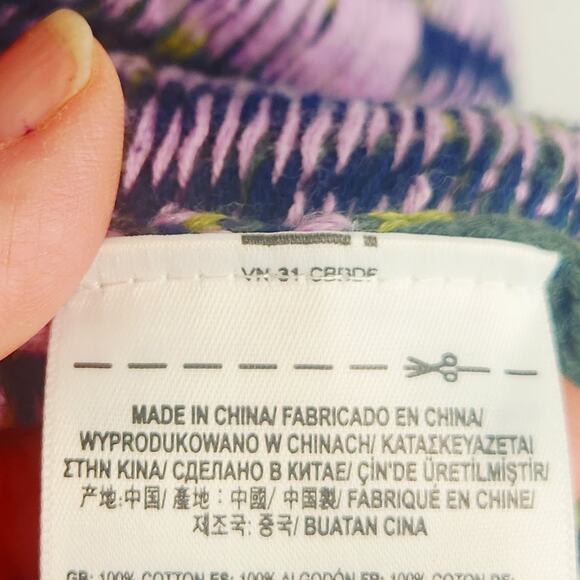 Vans Women's Alta Chunky Knit Cardigan Vertical Stripe Blue Green Pink M/L EUC - Picture 15 of 16